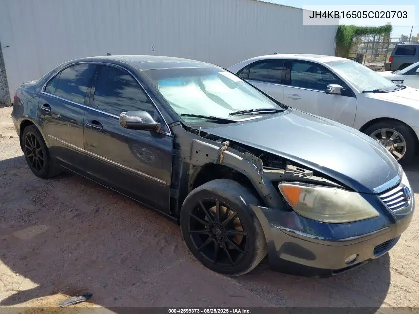 2005 Acura Rl 3.5 VIN: JH4KB16505C020703 Lot: 42599373