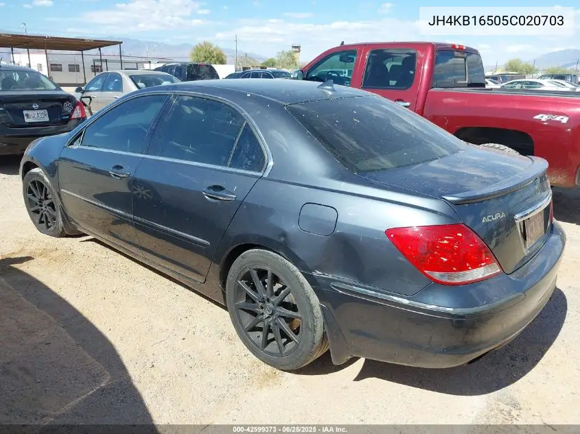 2005 Acura Rl 3.5 VIN: JH4KB16505C020703 Lot: 42599373