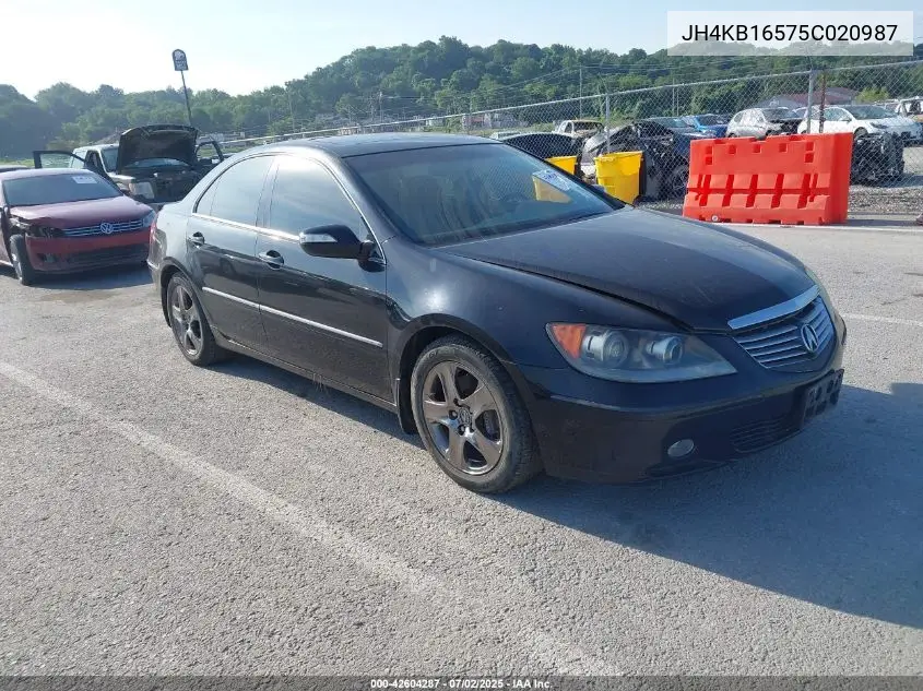 2005 Acura Rl 3.5 VIN: JH4KB16575C020987 Lot: 42604287