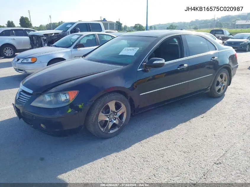 2005 Acura Rl 3.5 VIN: JH4KB16575C020987 Lot: 42604287