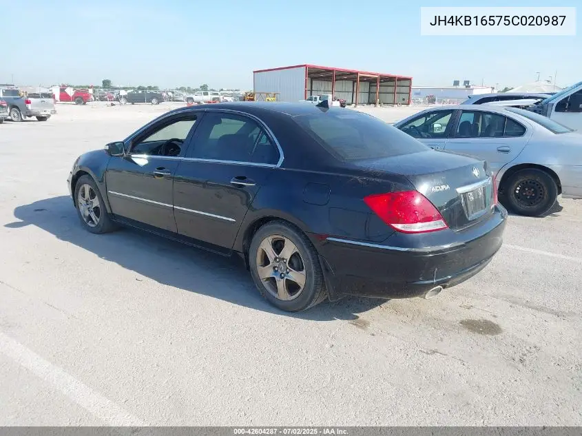 2005 Acura Rl 3.5 VIN: JH4KB16575C020987 Lot: 42604287