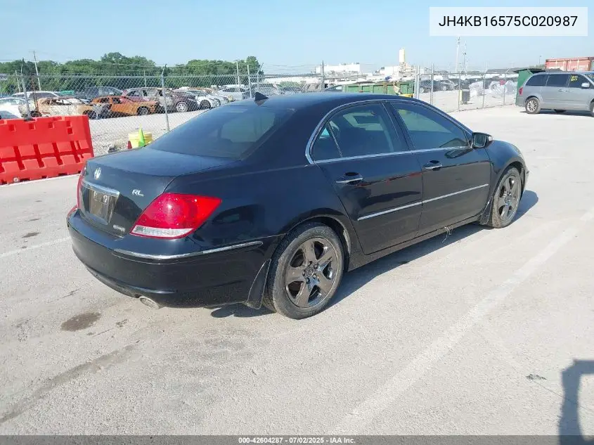 2005 Acura Rl 3.5 VIN: JH4KB16575C020987 Lot: 42604287