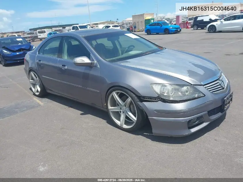 2005 Acura Rl 3.5 VIN: JH4KB16315C004640 Lot: 42612724
