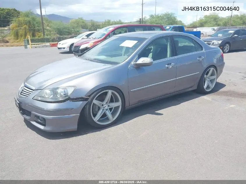 2005 Acura Rl 3.5 VIN: JH4KB16315C004640 Lot: 42612724