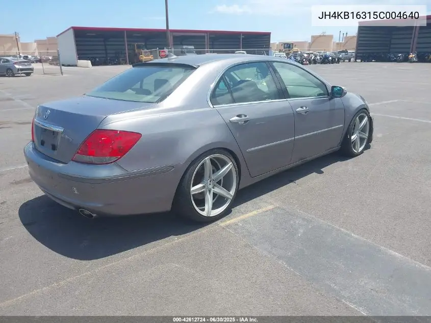 2005 Acura Rl 3.5 VIN: JH4KB16315C004640 Lot: 42612724