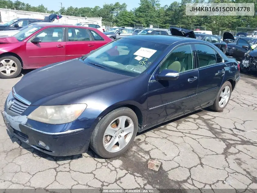 2005 Acura Rl VIN: JH4KB16515C014778 Lot: 42623043