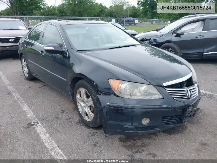 2005 Acura Rl 3.5 VIN: JH4KB16555C015724 Lot: 42634598