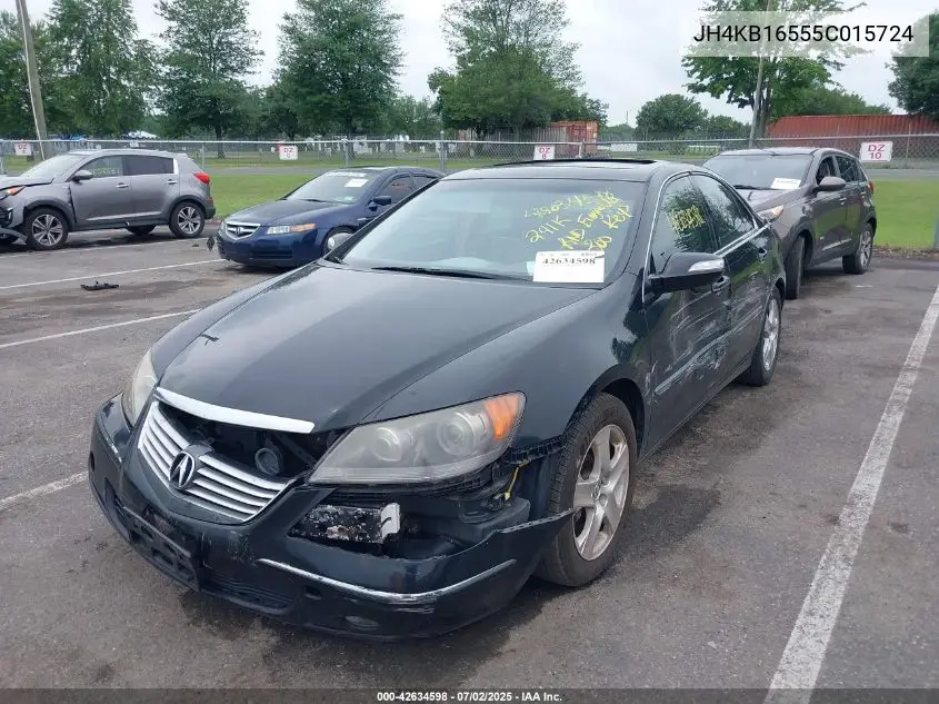2005 Acura Rl 3.5 VIN: JH4KB16555C015724 Lot: 42634598