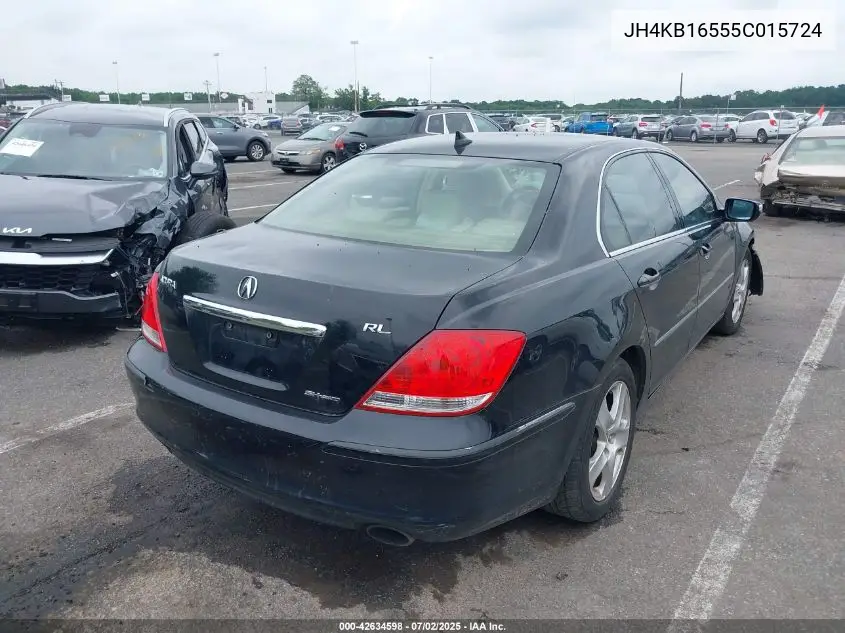 2005 Acura Rl 3.5 VIN: JH4KB16555C015724 Lot: 42634598