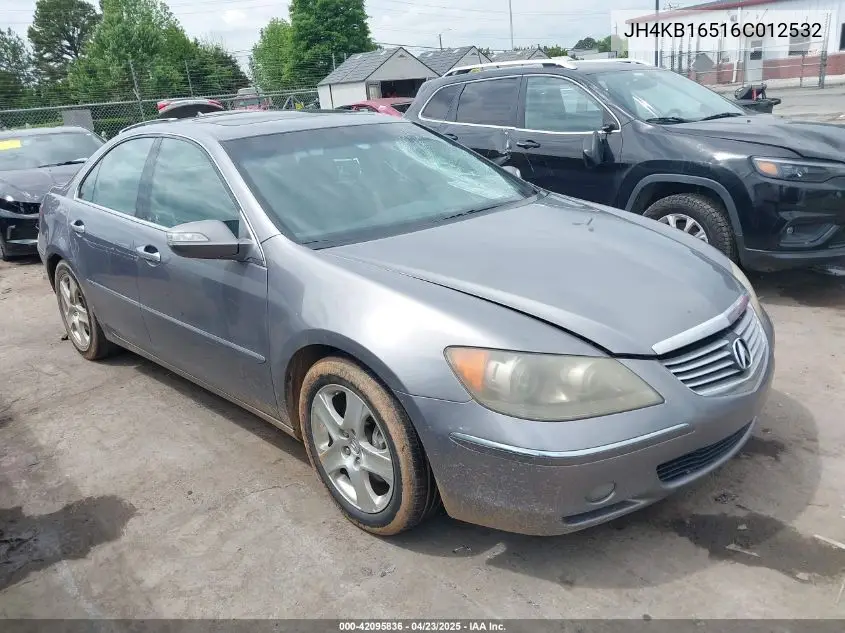 2006 Acura Rl 3.5 VIN: JH4KB16516C012532 Lot: 42095836