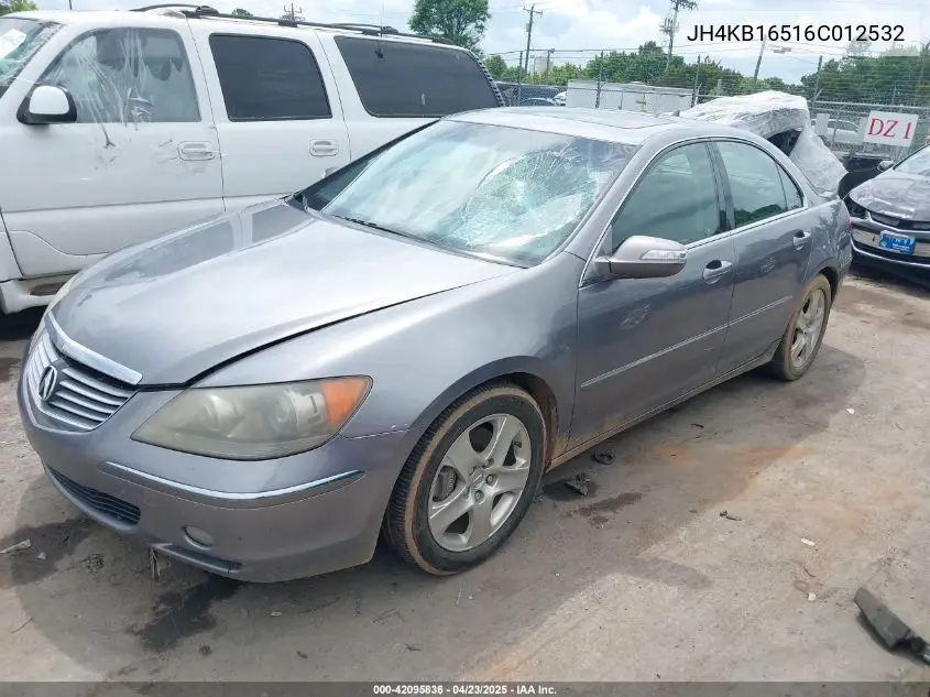2006 Acura Rl 3.5 VIN: JH4KB16516C012532 Lot: 42095836