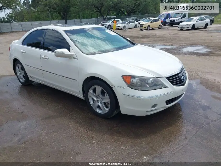 2006 Acura Rl 3.5 VIN: JH4KB16536C002701 Lot: 42160030