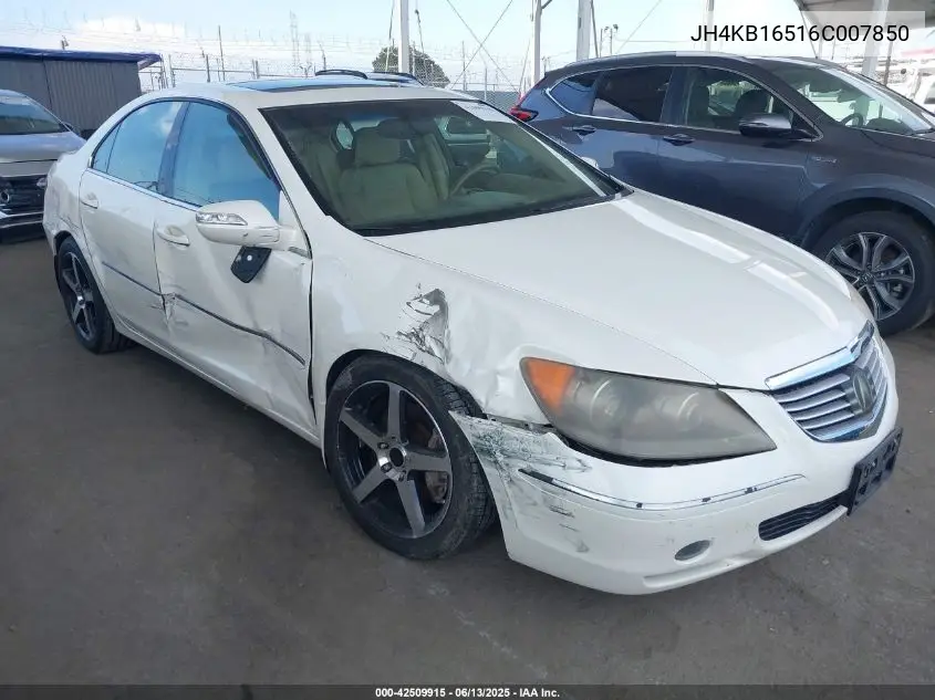 2006 Acura Rl 3.5 VIN: JH4KB16516C007850 Lot: 42509915