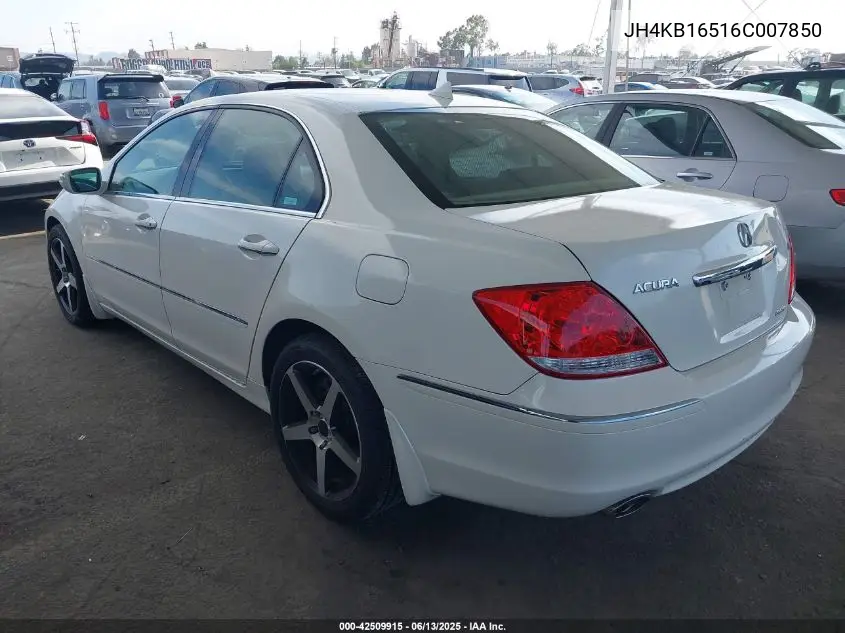 2006 Acura Rl 3.5 VIN: JH4KB16516C007850 Lot: 42509915