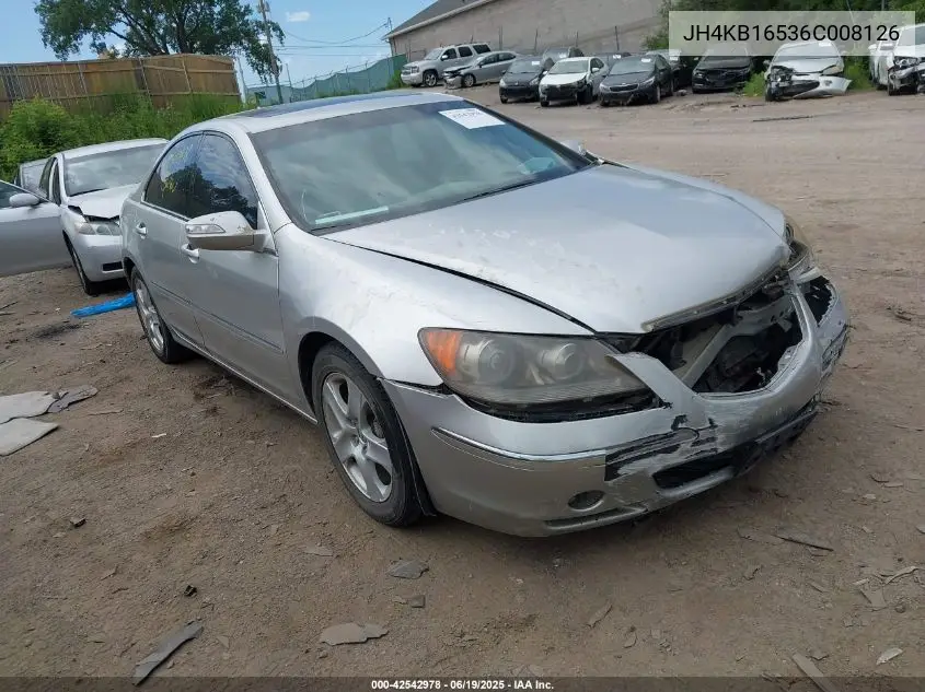 2006 Acura Rl 3.5 VIN: JH4KB16536C008126 Lot: 42542978