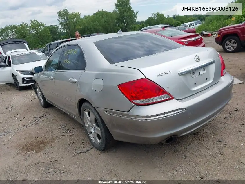2006 Acura Rl 3.5 VIN: JH4KB16536C008126 Lot: 42542978