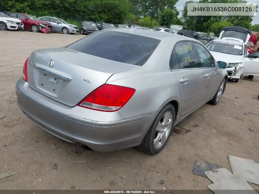 2006 Acura Rl 3.5 VIN: JH4KB16536C008126 Lot: 42542978