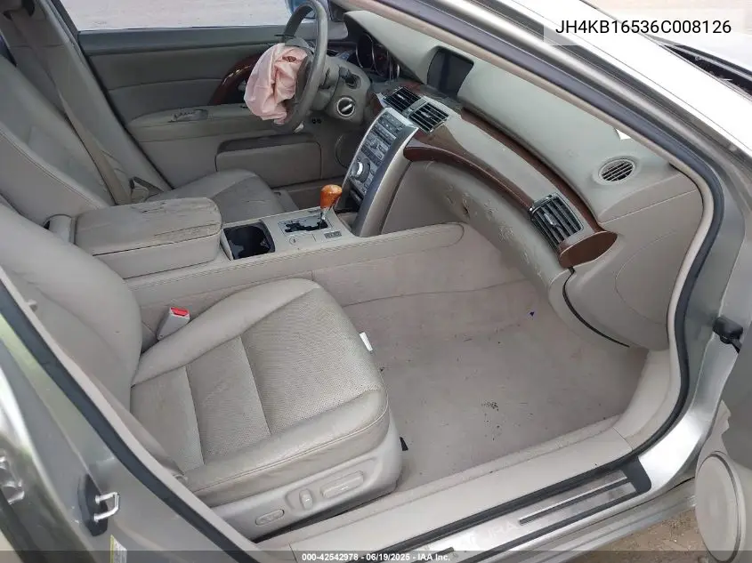 2006 Acura Rl 3.5 VIN: JH4KB16536C008126 Lot: 42542978
