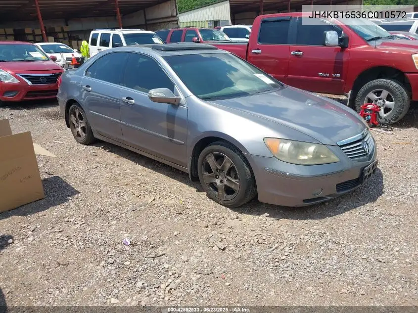 2006 Acura Rl 3.5 VIN: JH4KB16536C010572 Lot: 42562533