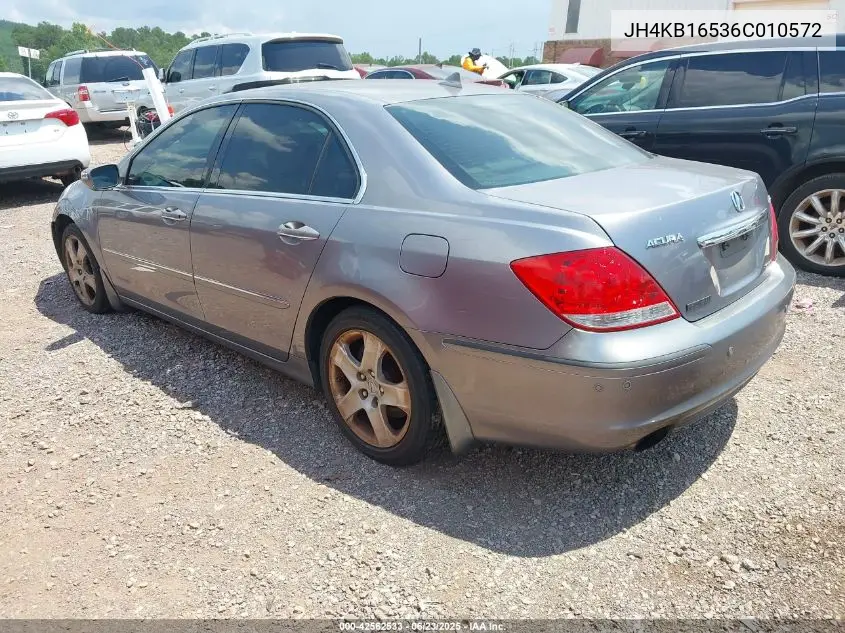 2006 Acura Rl 3.5 VIN: JH4KB16536C010572 Lot: 42562533