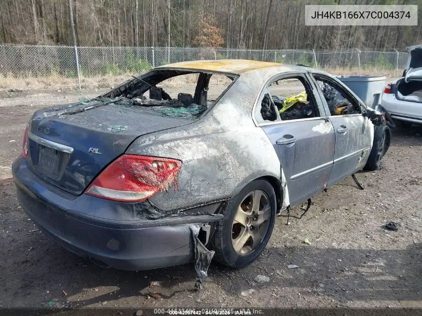 2007 Acura Rl 3.5 VIN: JH4KB166X7C004374 Lot: 42057442