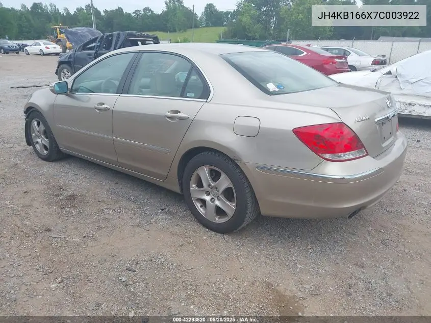 2007 Acura Rl 3.5 VIN: JH4KB166X7C003922 Lot: 42293820
