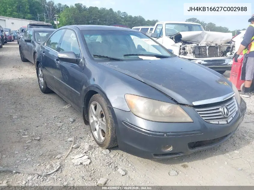 2007 Acura Rl 3.5 VIN: JH4KB16627C002988 Lot: 42298771