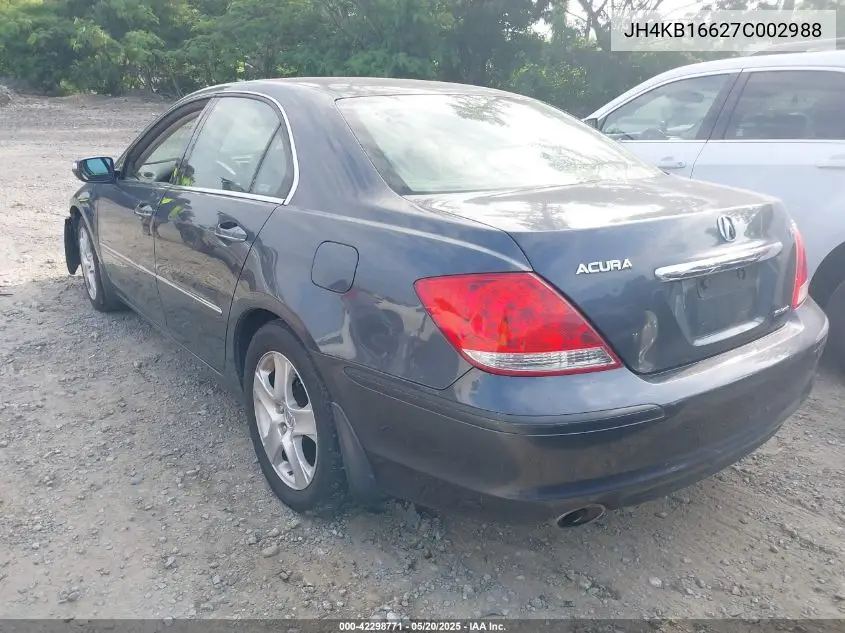 2007 Acura Rl 3.5 VIN: JH4KB16627C002988 Lot: 42298771