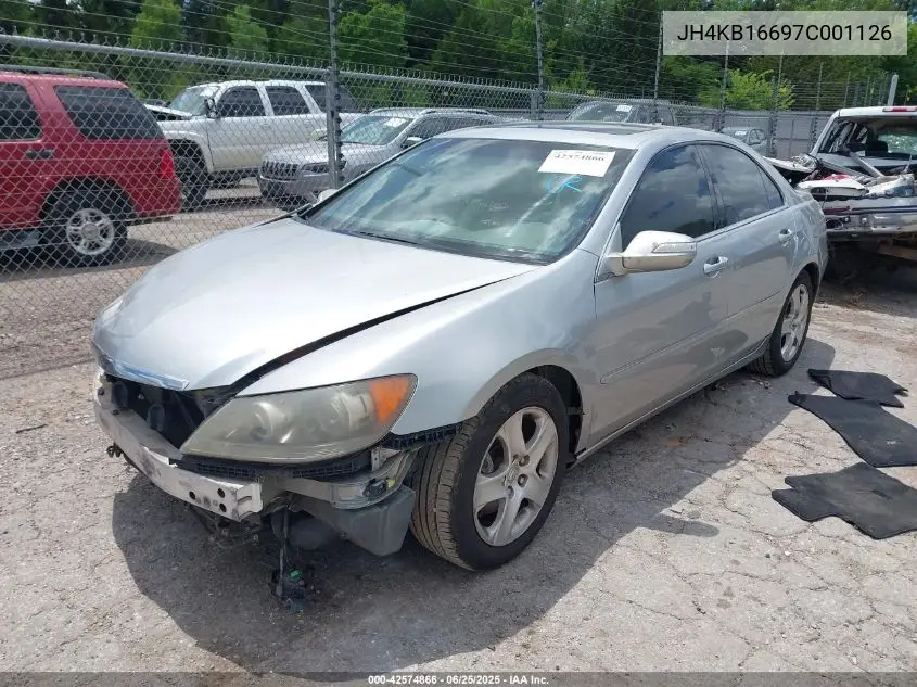 2007 Acura Rl 3.5 VIN: JH4KB16697C001126 Lot: 42574866