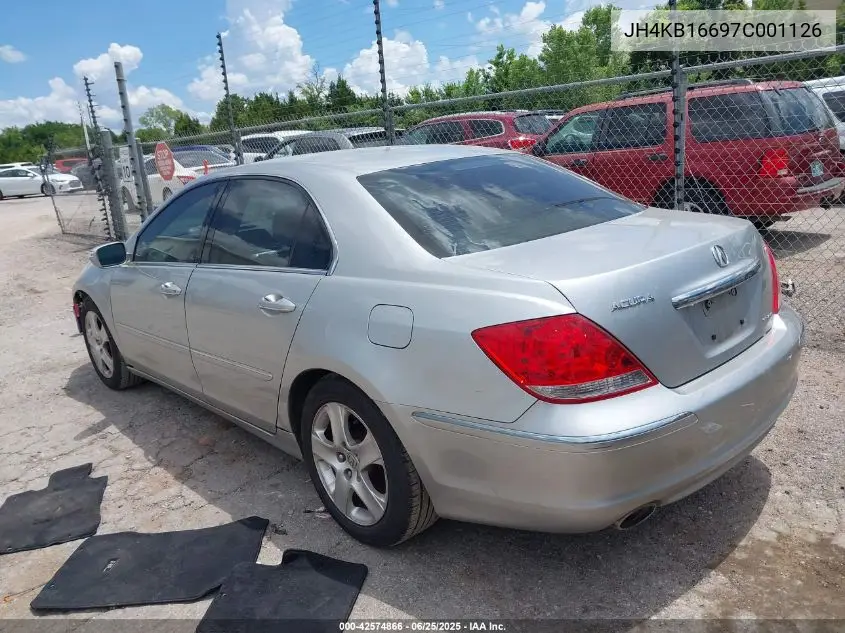 2007 Acura Rl 3.5 VIN: JH4KB16697C001126 Lot: 42574866