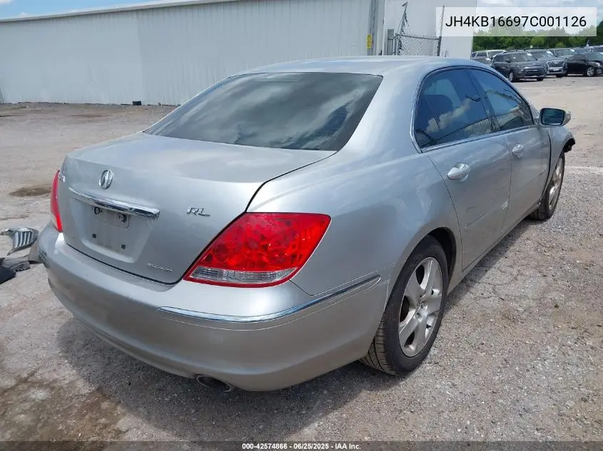 2007 Acura Rl 3.5 VIN: JH4KB16697C001126 Lot: 42574866