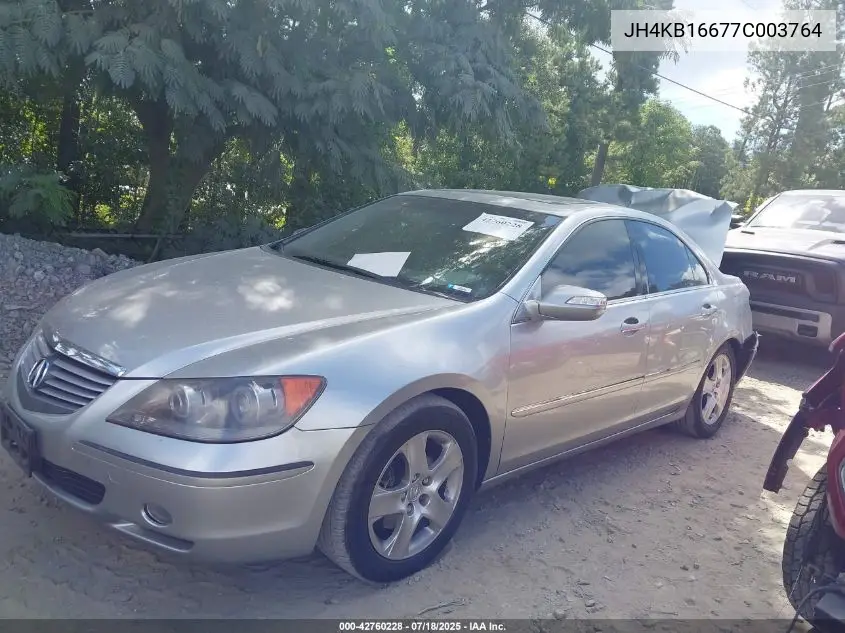 2007 Acura Rl 3.5 VIN: JH4KB16677C003764 Lot: 42760228