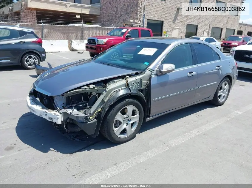 2008 Acura Rl 3.5 VIN: JH4KB16658C003862 Lot: 42121228