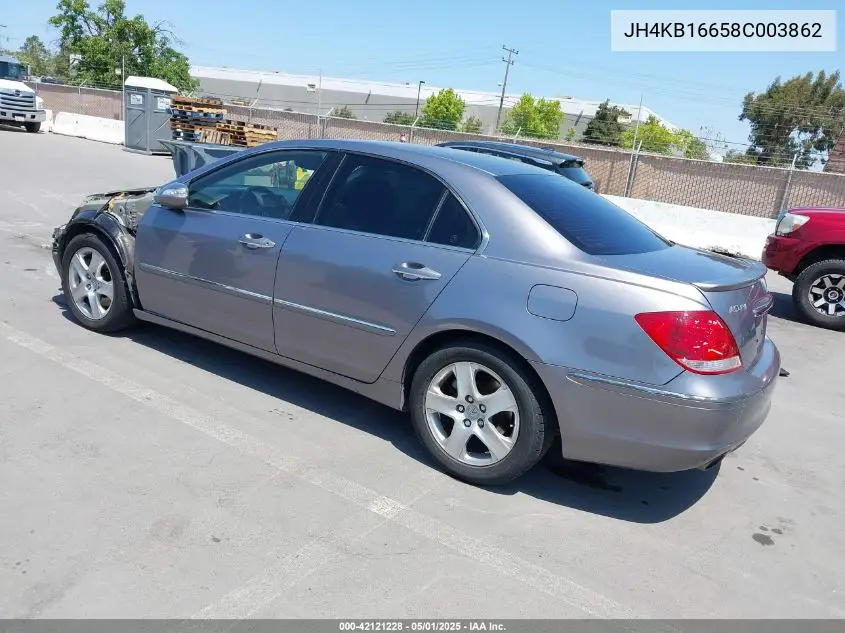 2008 Acura Rl 3.5 VIN: JH4KB16658C003862 Lot: 42121228