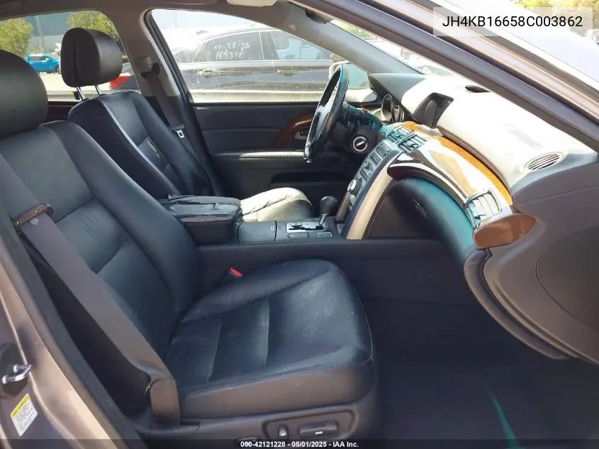 2008 Acura Rl 3.5 VIN: JH4KB16658C003862 Lot: 42121228