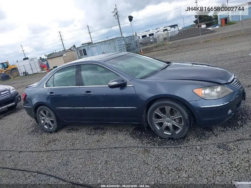 2008 Acura Rl 3.5 VIN: JH4KB16658C002744 Lot: 42304152