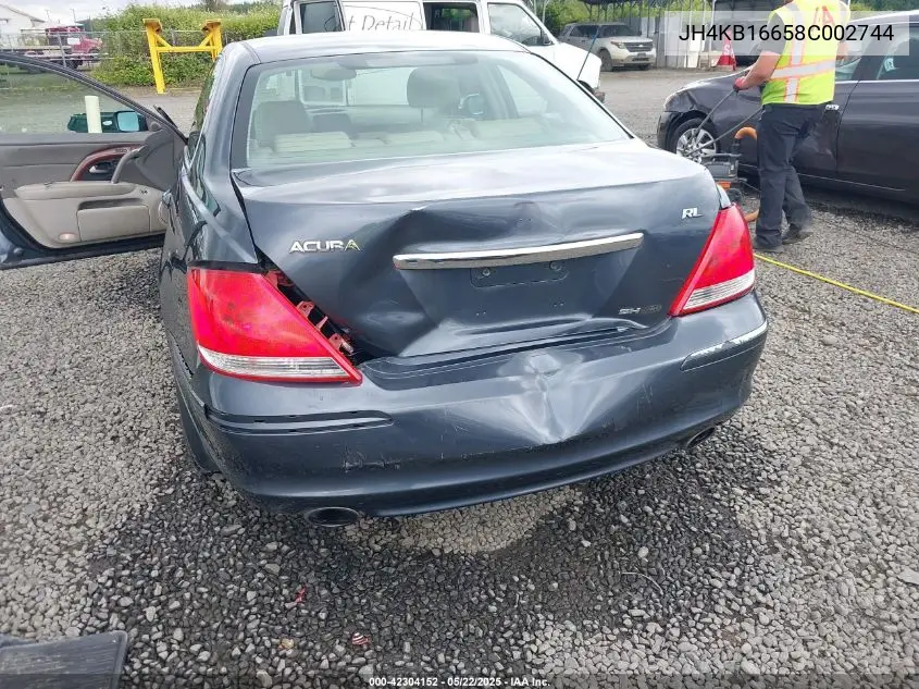 2008 Acura Rl 3.5 VIN: JH4KB16658C002744 Lot: 42304152