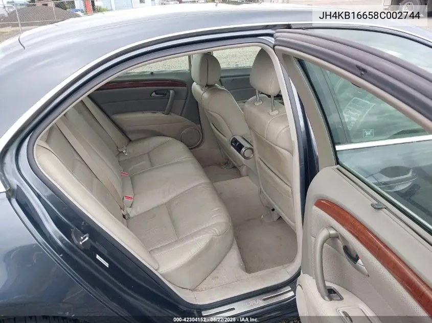 2008 Acura Rl 3.5 VIN: JH4KB16658C002744 Lot: 42304152