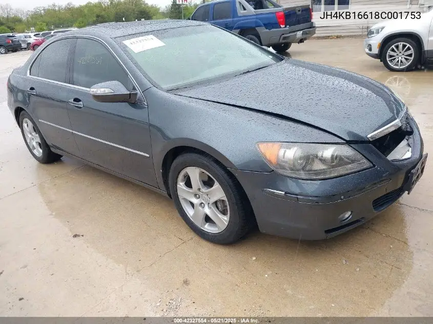 2008 Acura Rl 3.5 VIN: JH4KB16618C001753 Lot: 42327554