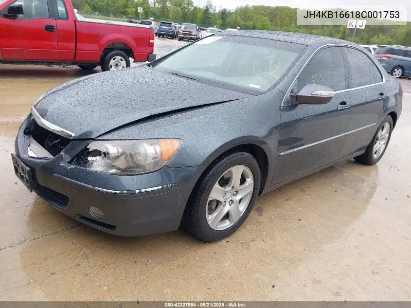 2008 Acura Rl 3.5 VIN: JH4KB16618C001753 Lot: 42327554