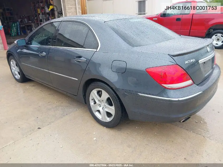 2008 Acura Rl 3.5 VIN: JH4KB16618C001753 Lot: 42327554