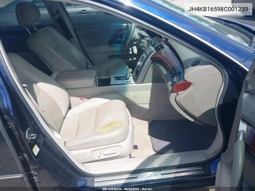 2008 Acura Rl 3.5 VIN: JH4KB16598C001233 Lot: 42630344