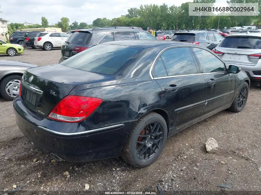 2008 Acura Rl 3.5 VIN: JH4KB16688C002964 Lot: 42802441