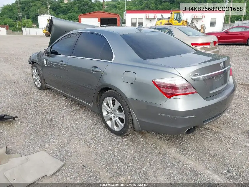 2009 Acura Rl VIN: JH4KB26689COO1658 Lot: 42524389