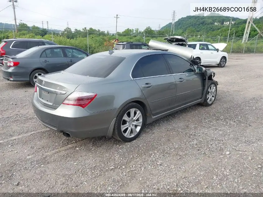 2009 Acura Rl VIN: JH4KB26689COO1658 Lot: 42524389