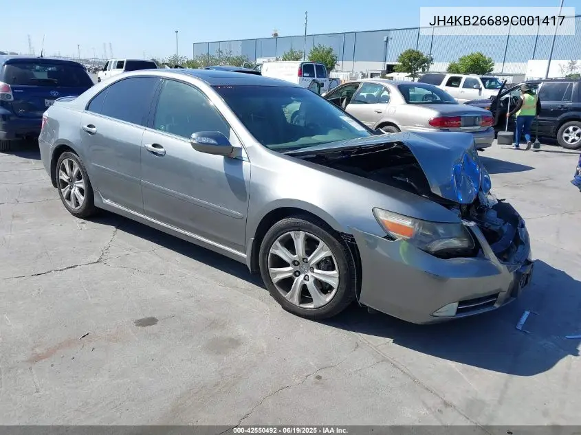 2009 Acura Rl VIN: JH4KB26689C001417 Lot: 42550492