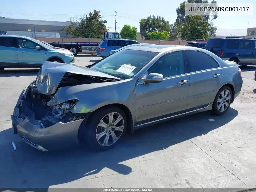 2009 Acura Rl VIN: JH4KB26689C001417 Lot: 42550492