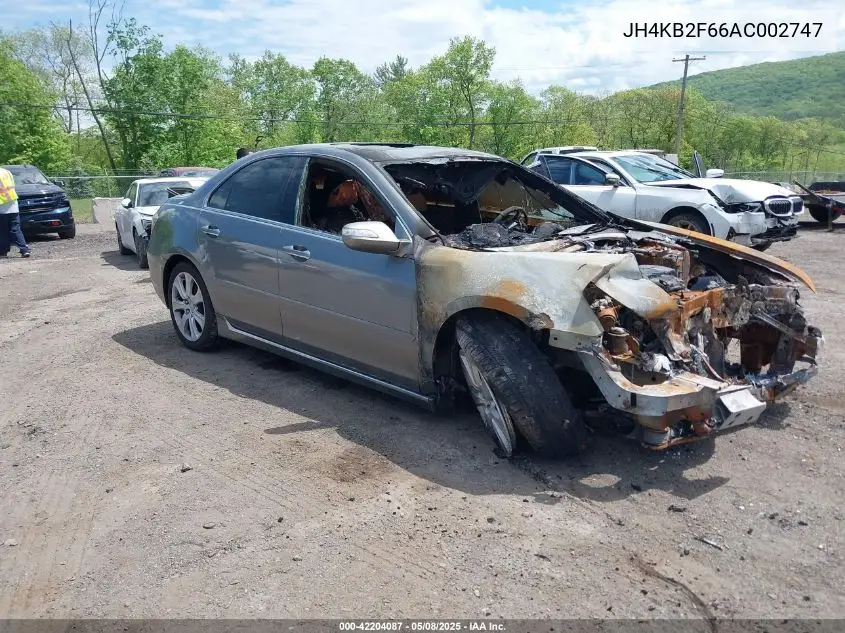 2010 Acura Rl 3.7 VIN: JH4KB2F66AC002747 Lot: 42204087