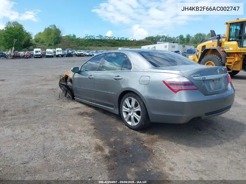 2010 Acura Rl 3.7 VIN: JH4KB2F66AC002747 Lot: 42204087
