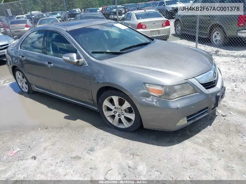2010 Acura Rl 3.7 VIN: JH4KB2F67AC001378 Lot: 42537990